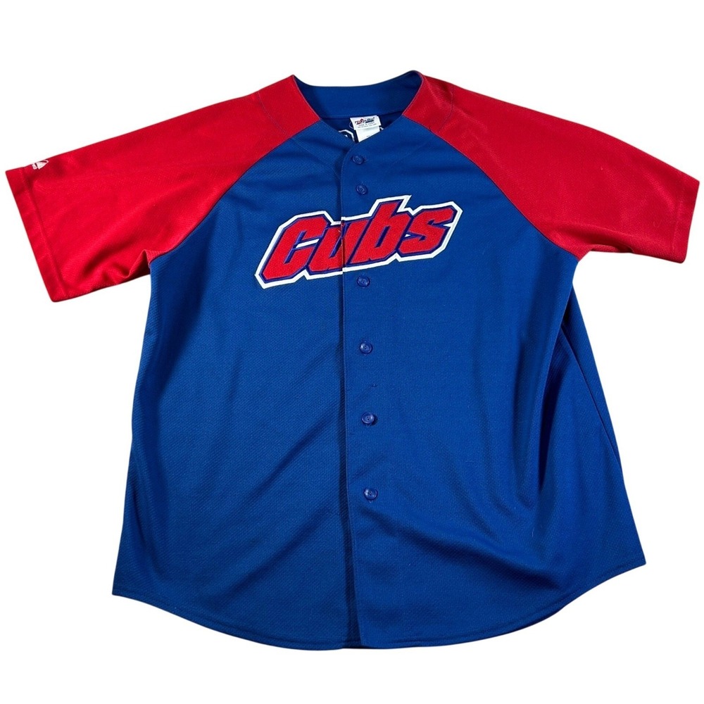 Majestic Chicago Cubs Sammy Sosa 21 Baseball Jersey Mens XL Blue Red MLB A6572